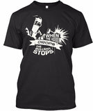 "When the hood drops the bullshit stops"  T-Shirt